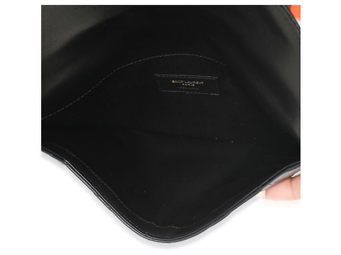 Autre Marque Saint Laurent Black Matelasse Lambskin Paris Pouch - vista 5