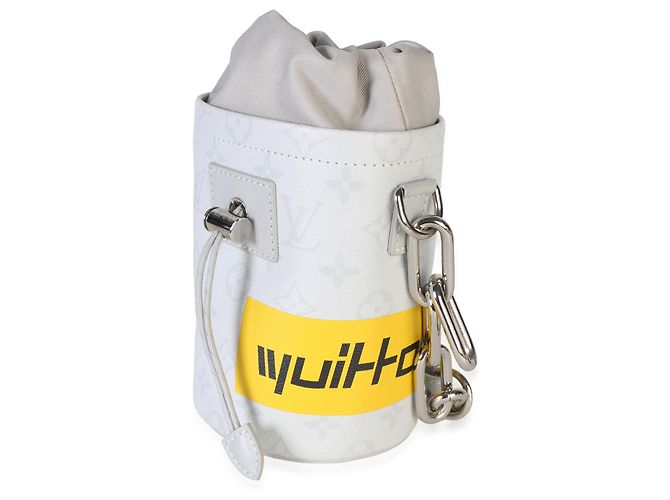 Borsa Nano Louis Vuitton in canvas Monogram bianco Chalk - vista 3