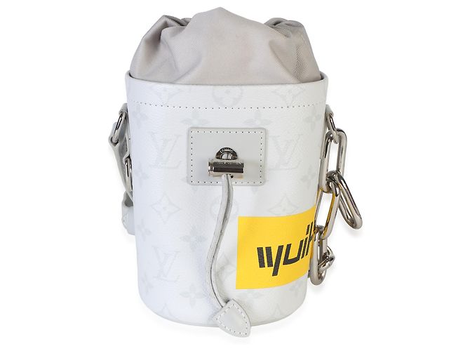 Borsa Nano Louis Vuitton in canvas Monogram bianco Chalk - vista 8