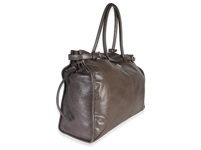 Prada Bonnie da uomo in vitello distressed color Clay - vista 4
