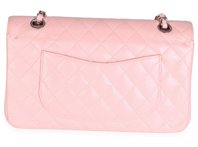 Borsa Chanel Pink Quilted Caviar Medium Classic Double Flap Bag - vista 2