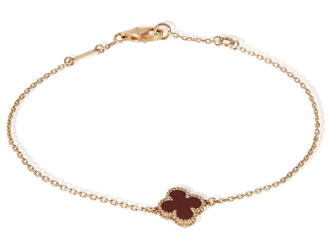 Bracciale Sweet Alhambra in Oro Rosa e Cornalina Van Cleef & Arpels - vista 6