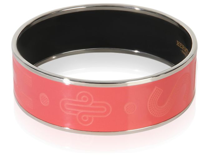 Bracciale Hermès Wide Sellier Rose Dahlia - vista 3