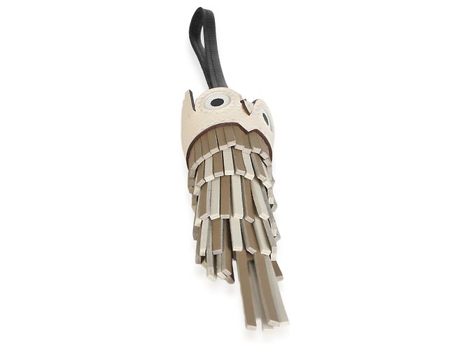 Hermès Beige Marfa Craie Noir Nata Blanc Milo Swift Epsom Chouette Owl Charm - vista 2