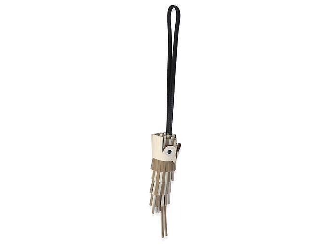 Hermès Beige Marfa Craie Noir Nata Blanc Milo Swift Epsom Chouette Owl Charm - vista 3