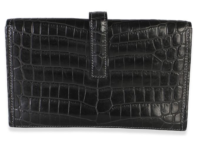Hermès Mini Jige Clutch in Coccodrillo Niloticus Opaco Graphite - vista 2