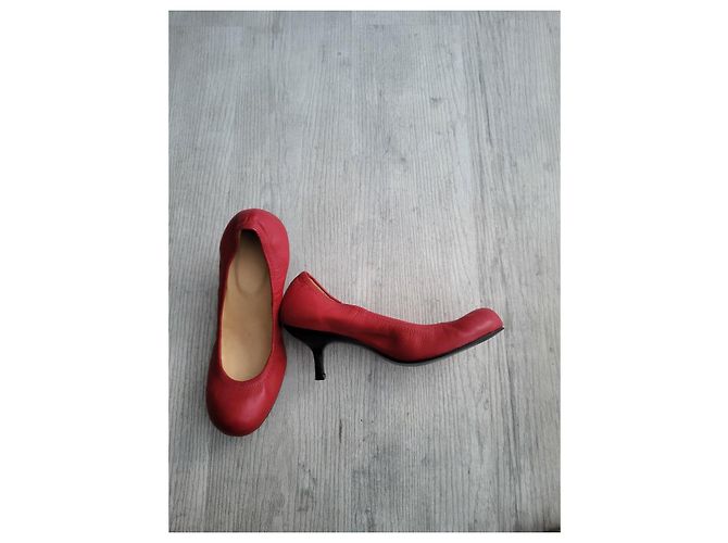 Bailarinas Lanvin de cuero rojo - vista 2