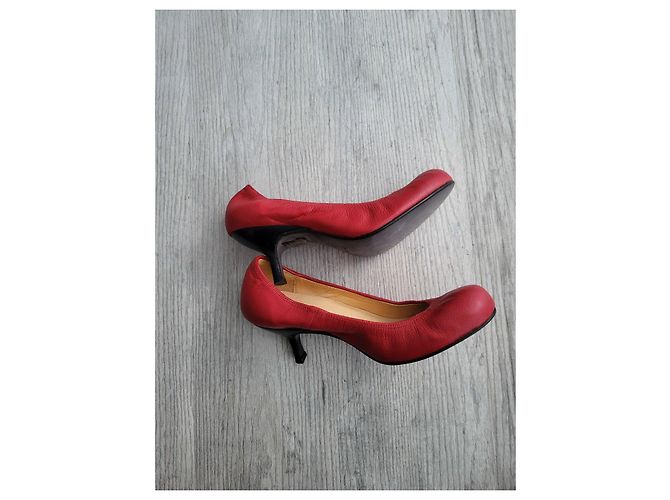 Bailarinas Lanvin de cuero rojo - vista 3