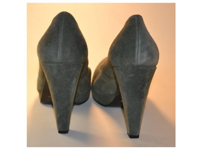 Balmain grüne Wildleder-Pumps Khaki - Ansicht 4