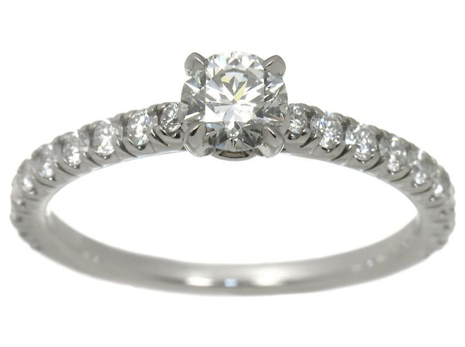 Cartier Solitärring aus Platin - Ansicht 2