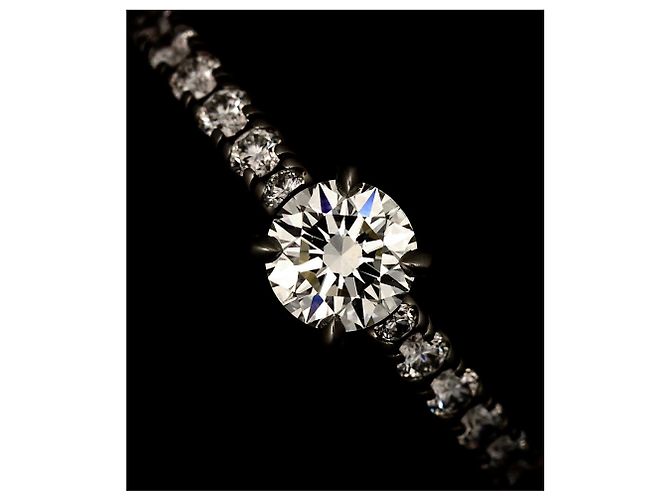 Cartier Solitärring aus Platin - Ansicht 6