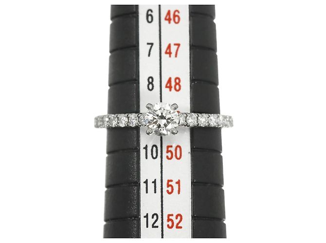 Cartier Solitärring aus Platin - Ansicht 7