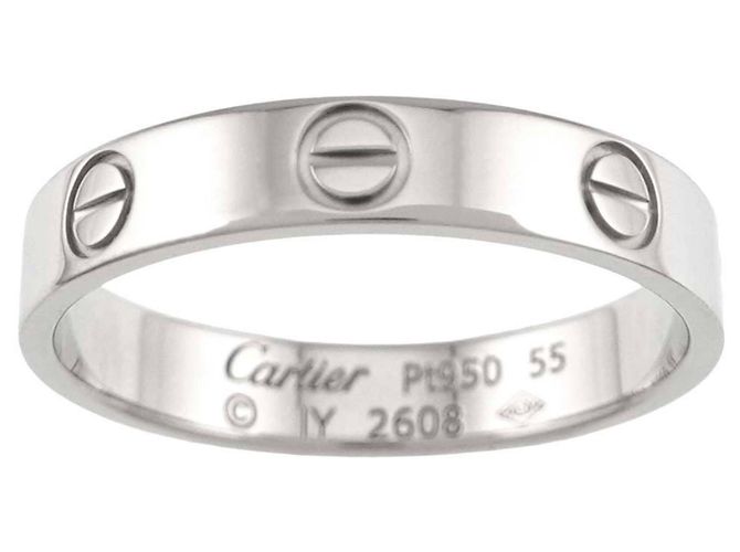 Anello Cartier Mini Love in platino - vista 2