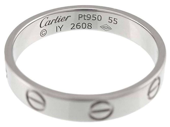Anello Cartier Mini Love in platino - vista 3