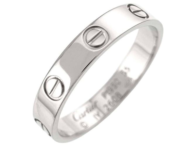 Anello Cartier Mini Love in platino - vista 4