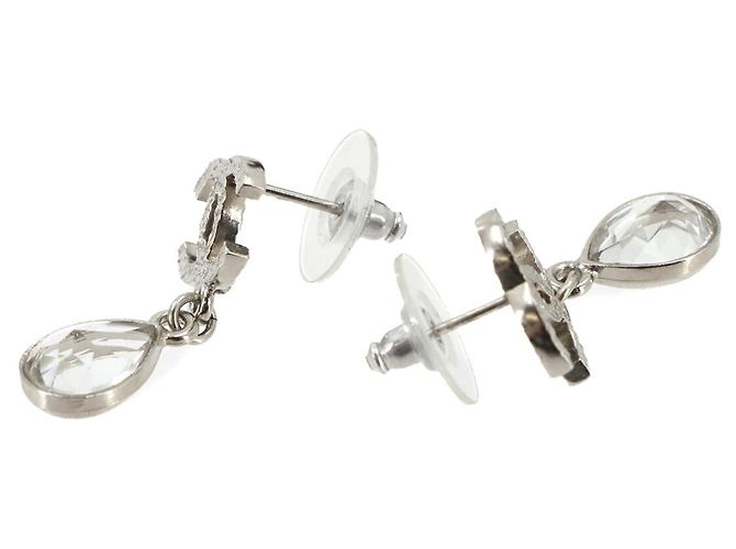Orecchini a goccia Chanel Coco Mark Crystal Stone - vista 2