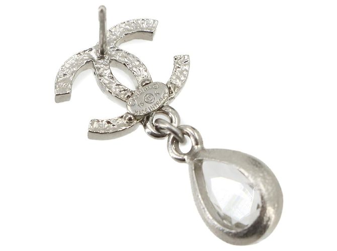 Orecchini a goccia Chanel Coco Mark Crystal Stone - vista 3