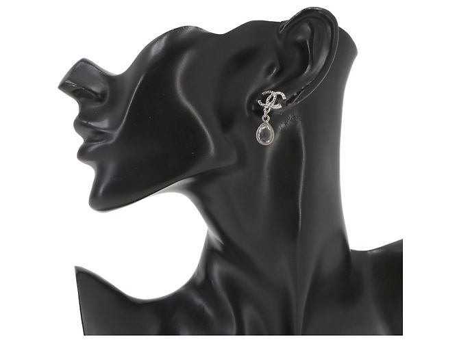 Orecchini a goccia Chanel Coco Mark Crystal Stone - vista 5