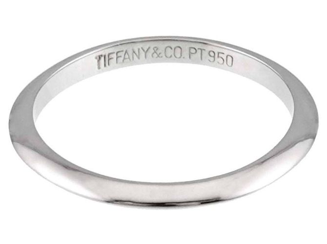 Autre Marque Tiffany & Co. Knife Edge Band Ring aus Platin - Ansicht 3