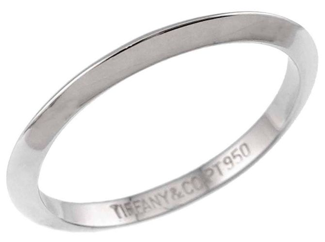 Autre Marque Tiffany & Co. Knife Edge Band Ring aus Platin - Ansicht 4