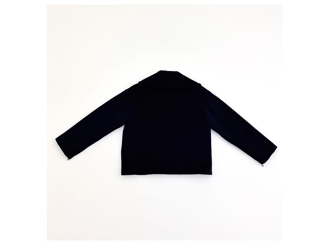 Weekend Max Mara verkürzte Wolljacke Navyblau - Ansicht 10