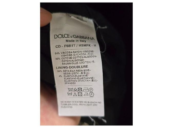 Abito foderato in misto seta stampato nero Dolce & Gabbana - Taglia L Usato - vista 5