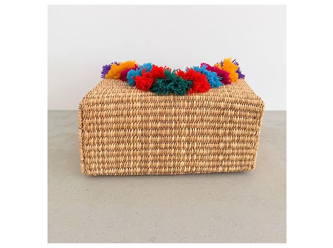 Autre Marque Nannacay Raffia Tote Bag with Multicoloured Tassels - view 10