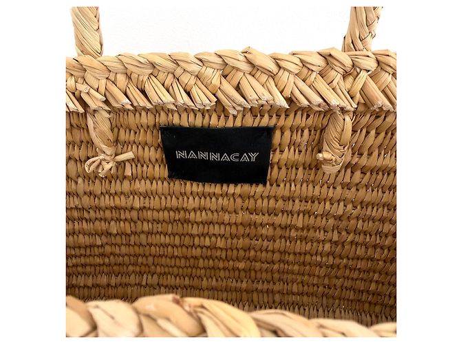 Autre Marque Nannacay Stroh-Tote-Bag mit Pompons - Ansicht 4