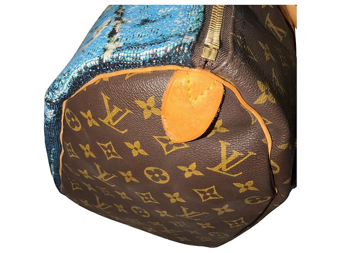 LOUIS VUITTON Keepall 45 Amandiers en fleurs Van Gogh Custom - vista 10