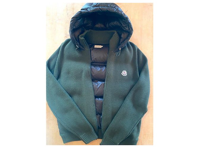 Moncler Bi-Material Cardigan mit Kapuze - Grün - XL - Ansicht 5
