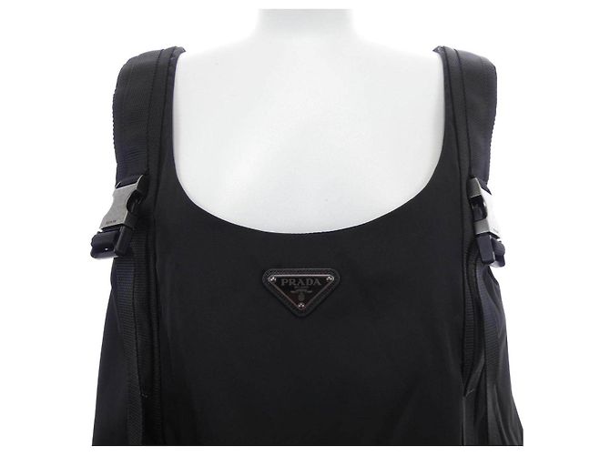 Prada ärmelloses Kleid aus Re-Nylon mit Triangle-Logo - Ansicht 5