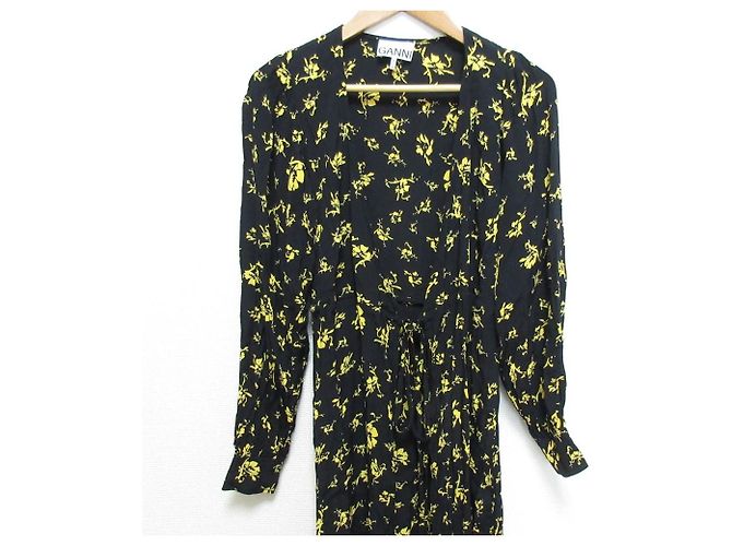 Autre Marque GANNI Kleid mit Blumenprint - Ansicht 3