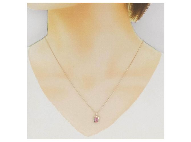 Autre Marque Collana Au750 Zaffiro e Diamante - vista 6