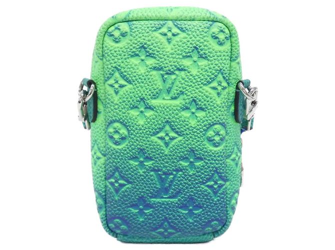 Borsa a tracolla Louis Vuitton Taurillon Illusion Double Phone Pouch - vista 2