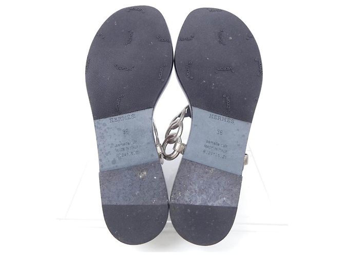 Hermès Sandali Hermes Eos Chene d’Ancre Nappa - vista 4