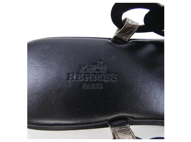 Hermès Sandali Hermes Eos Chene d’Ancre Nappa - vista 6