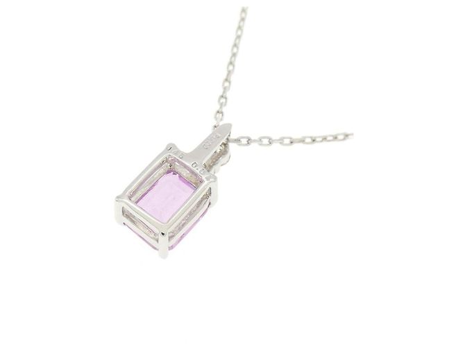Autre Marque Platin-Saphir-Diamant-Halskette - Ansicht 4