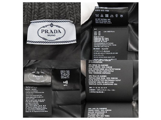 Cardigã de malha de lã e cashmere Prada - vista 10