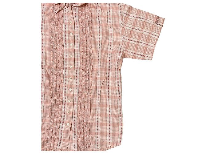 Autre Marque Camicia a maniche corte a quadri con volant PINK HOUSE - vista 3