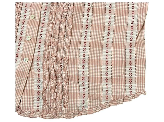 Autre Marque Camicia a maniche corte a quadri con volant PINK HOUSE - vista 6