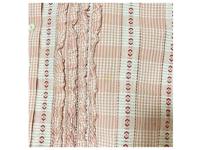 Autre Marque Camicia a maniche corte a quadri con volant PINK HOUSE - vista 9