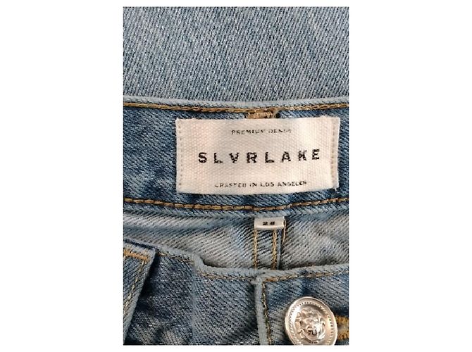 Autre Marque Vaqueros rectos de algodón azul SLVRLAKE Talla 28 - vista 5