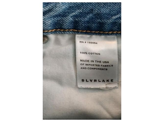 Autre Marque Vaqueros rectos de algodón azul SLVRLAKE Talla 28 - vista 6