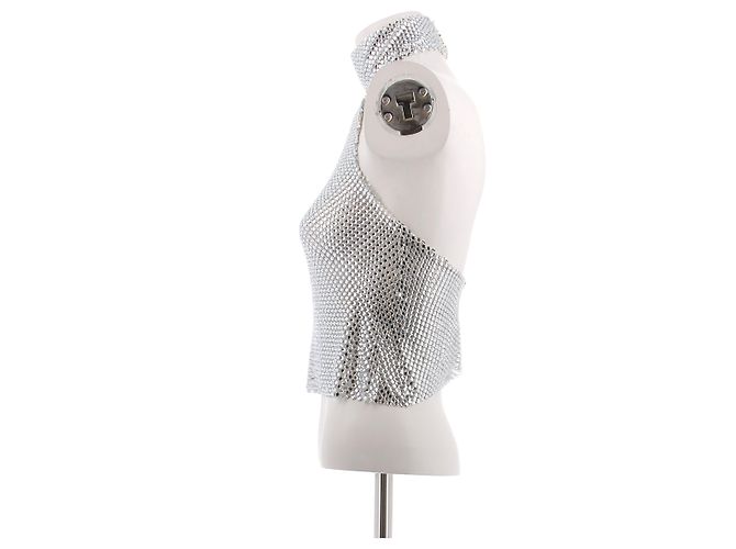 Autre Marque Top di paillettes argentate - vista 4
