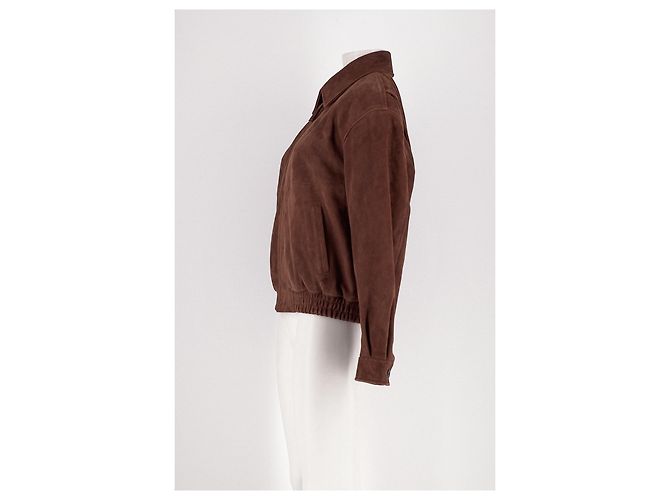 Autre Marque LEATHER Chaqueta de cuero marrón - vista 3