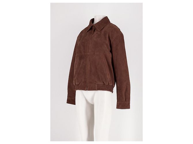 Autre Marque LEATHER Chaqueta de cuero marrón - vista 4