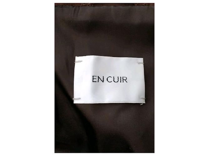 Autre Marque LEATHER Chaqueta de cuero marrón - vista 7