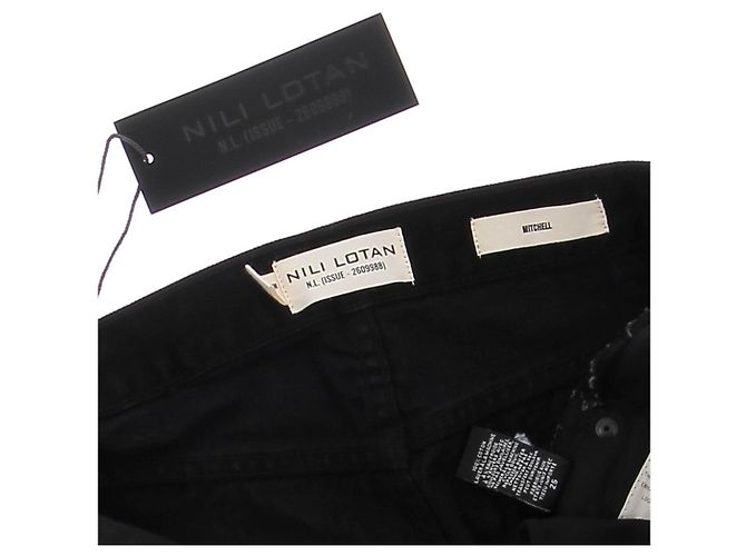 Vaqueros Nili Lotan negros de algodón talla 25 - vista 5