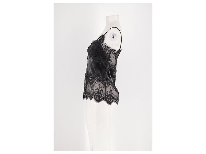 Autre Marque Top cropped nero con pizzo HERSKIND - vista 3