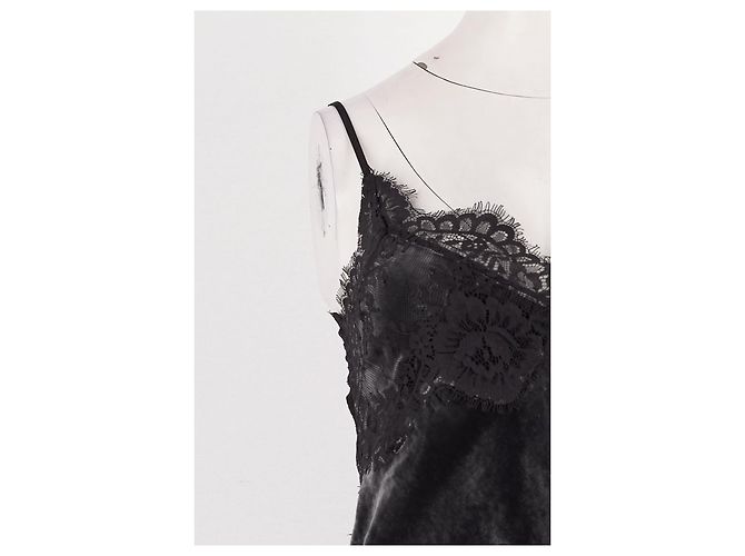 Autre Marque Top cropped nero con pizzo HERSKIND - vista 6